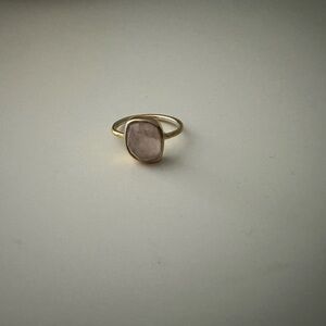 Leah Alexandra Rose Quartz Aura Ring